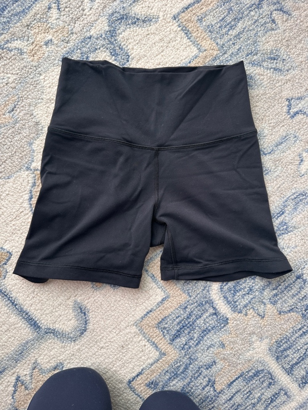 Aritzia Black High-Waist Athletic Bike Shorts
